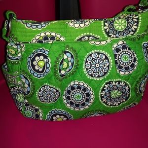 Vera Bradley green circle large shoulder bag